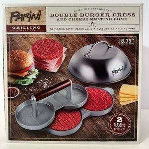 Parini Double Burger Press and Cheese Melting Dome